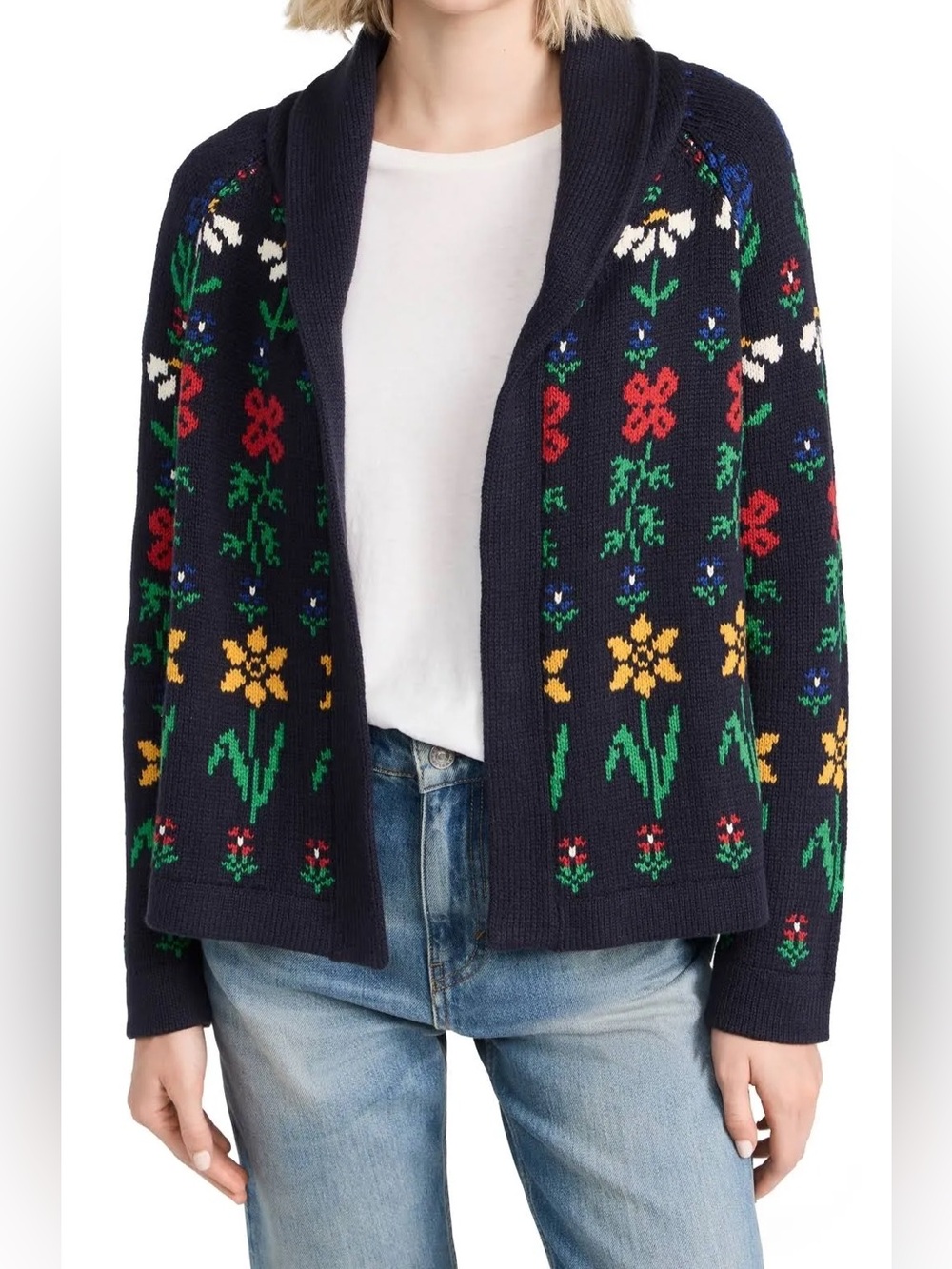 The Great. The Garden Lodge Cardigan in Navy - Picture 9 of 10
